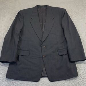 Canali Sport Coat Mens 54R Black Knit Texture Blazer 100% Virgin Wool Italy Made